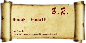 Bodoki Rudolf névjegykártya
