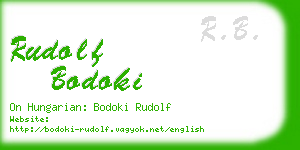 rudolf bodoki business card